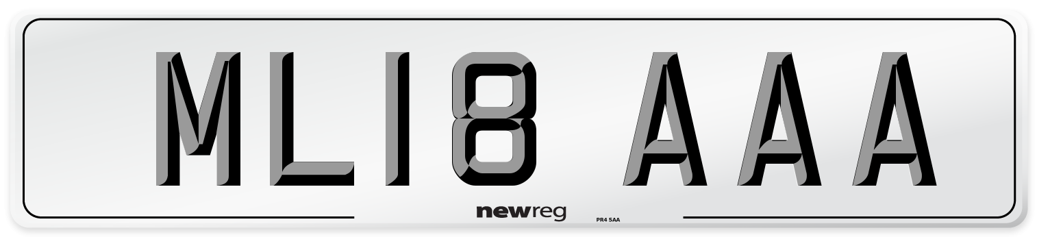 ML18 AAA Number Plate from New Reg